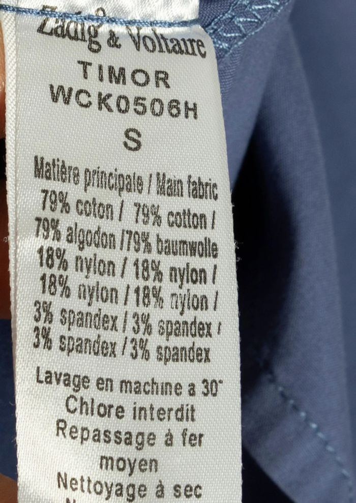 Chemise bleue blue shirt Zadig & Voltaire - Taille S - photo numéro 7