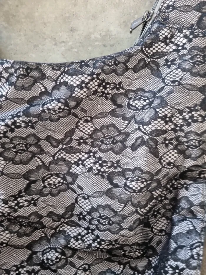 Sac a main gris a dentelle - photo numéro 2