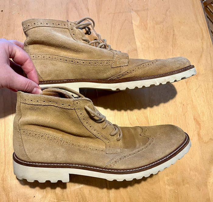 Bottines style Richelieu cuir sable Aigle T.45-46 - photo numéro 4