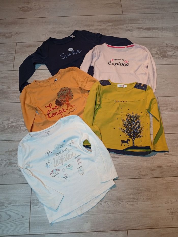 Lot de 5 tee shirt manches longues