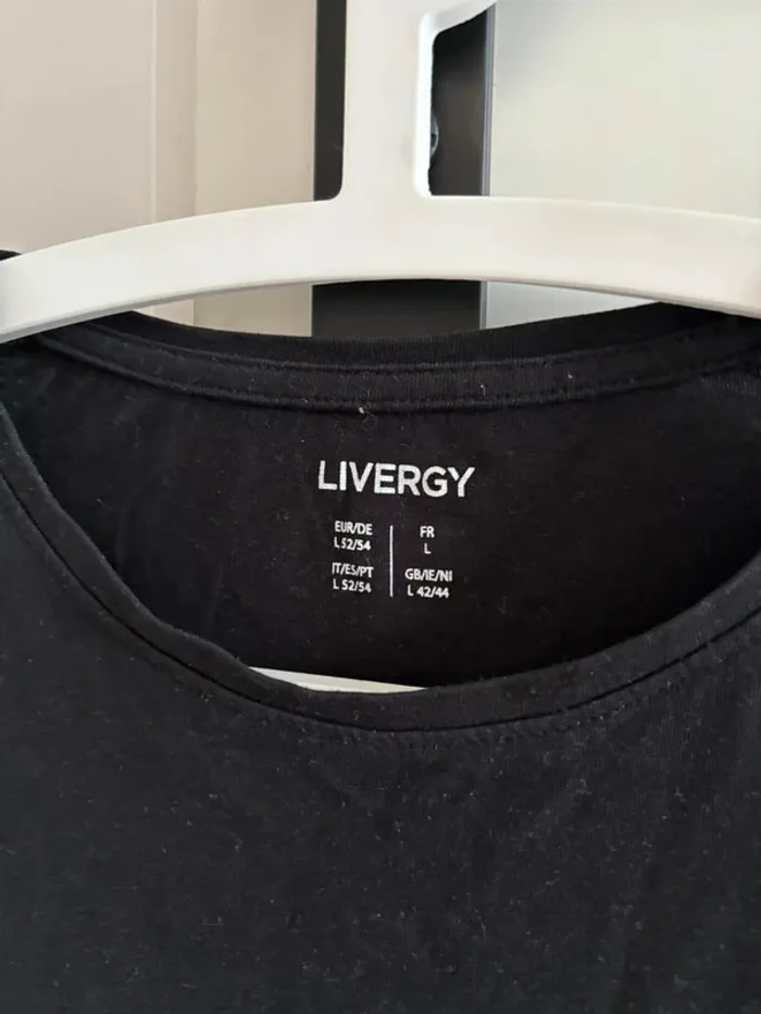T-shirt noir imprimé Livergy t.L neuf - photo numéro 2