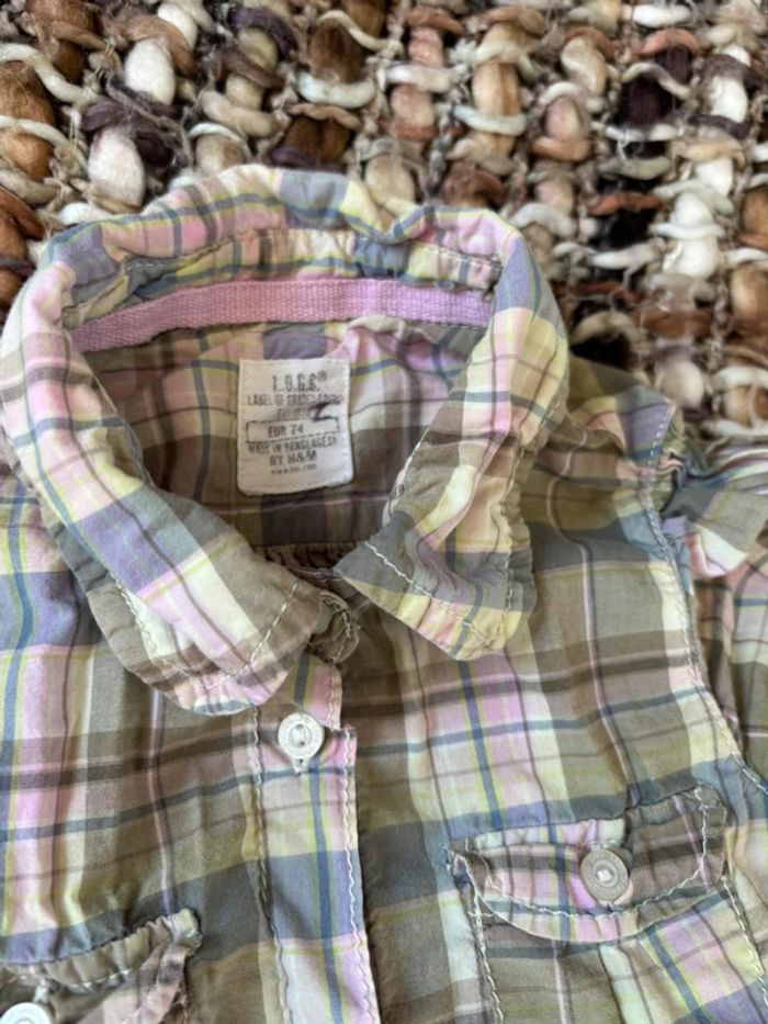 Petite chemise à carreau fille 12 mois - photo numéro 3