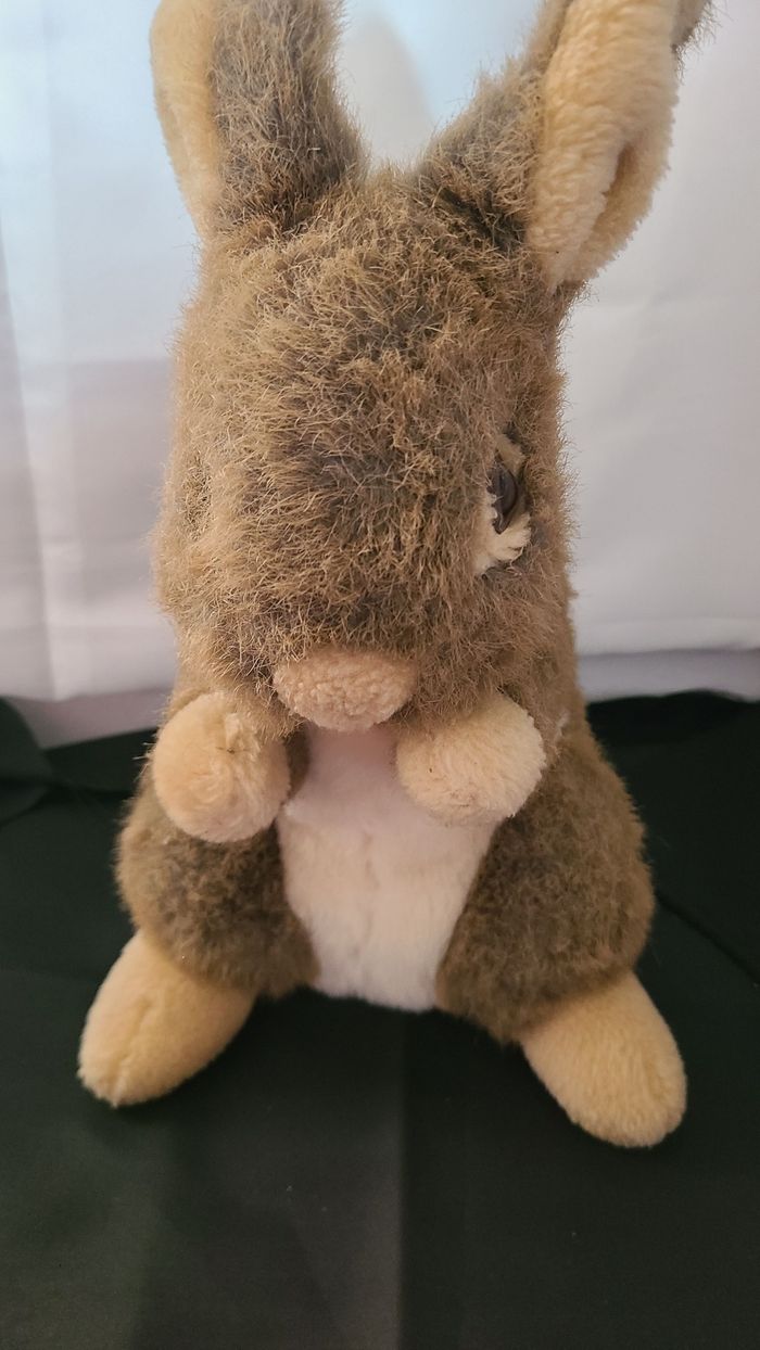 Peluche lapin marron blanc CP