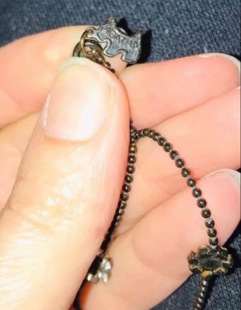 Ensemble collier et bracelet  noir agatha