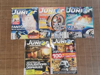 Lot de 3 numéros Sciences et Vie Junior + 2 hors séries , bon état