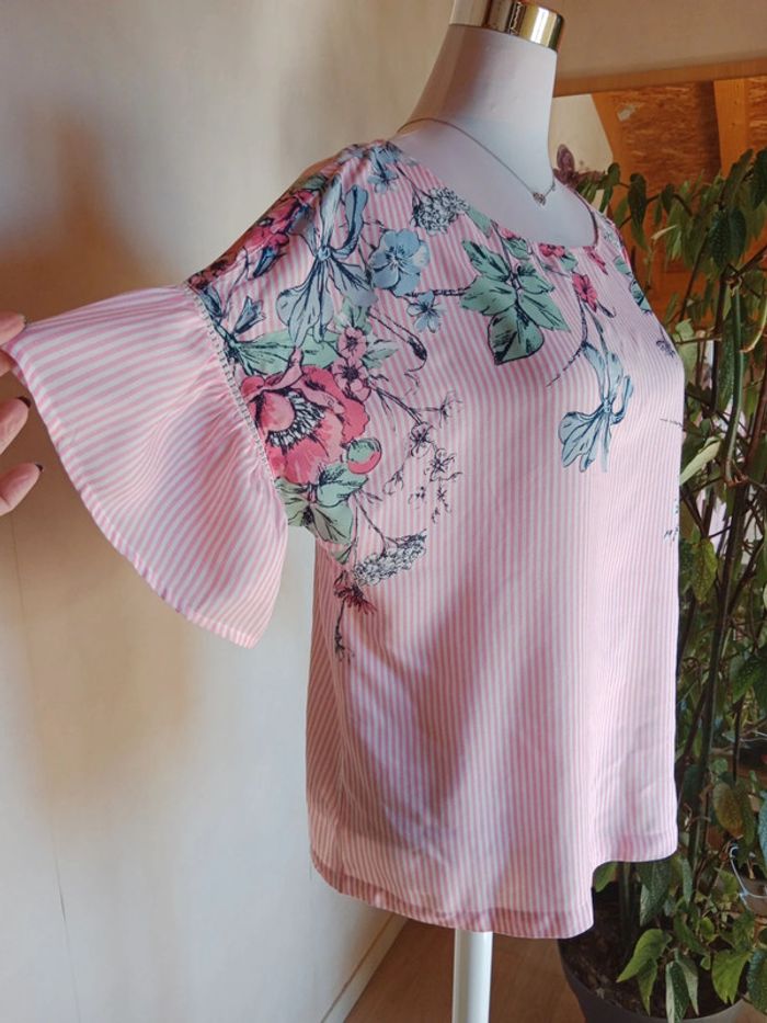 Chemise rayée ajouré - photo numéro 2
