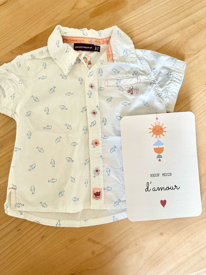 Chemise manches courtes Sergent Major 9 mois été
