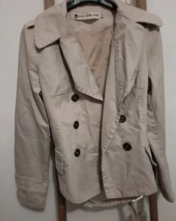 Veste trench saharienne beige
