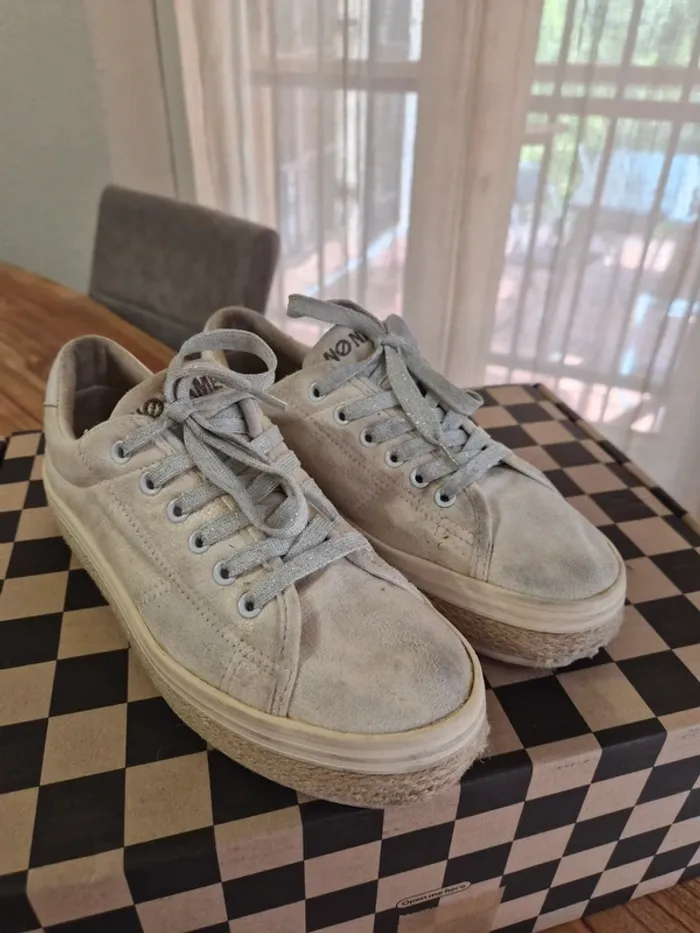 Baskets Nø Name Plateforme Femme – Taille 38 – Couleur Beige - photo numéro 3