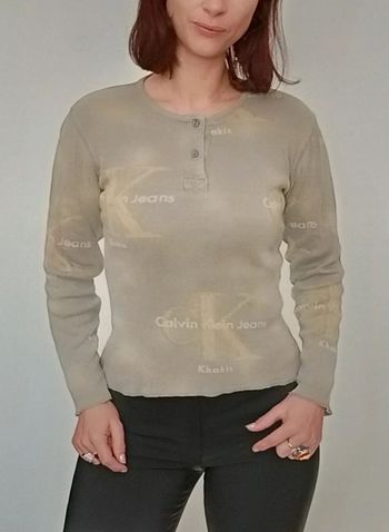 Haut manches longues grunge Calvin Klein taille 38