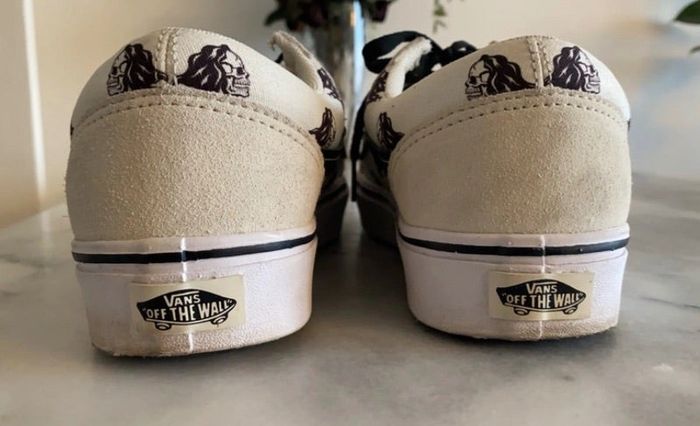 Basket Vans old skool à motif blanche et noir