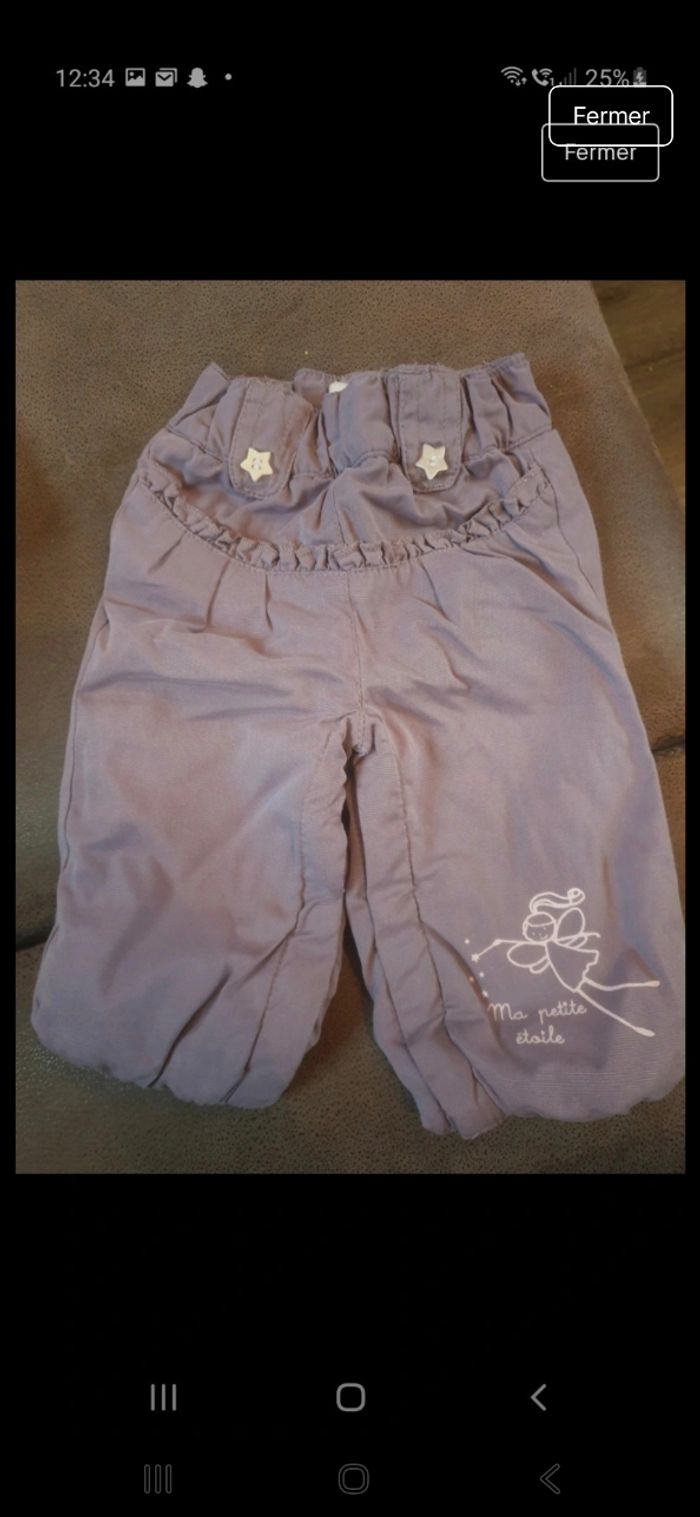 Lot 2 pantalons fille 3 mois - photo numéro 2