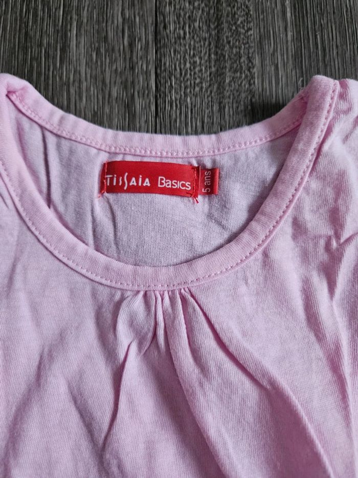Ensemble short fille rose et gris Taille 5 ans - photo numéro 3