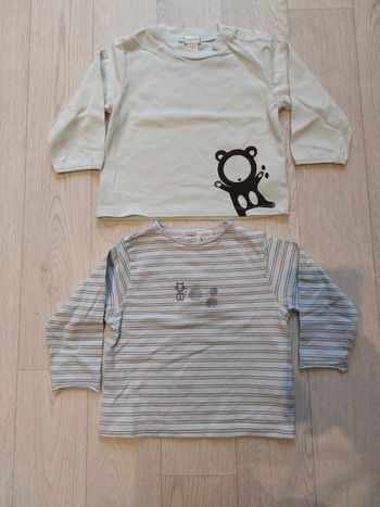 Lot 2 t-shirts 12m/74cm