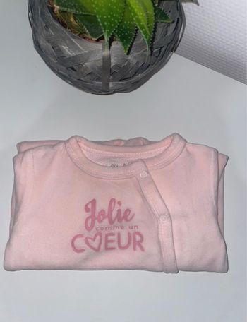 Pyjama velours dors bien - 1 mois