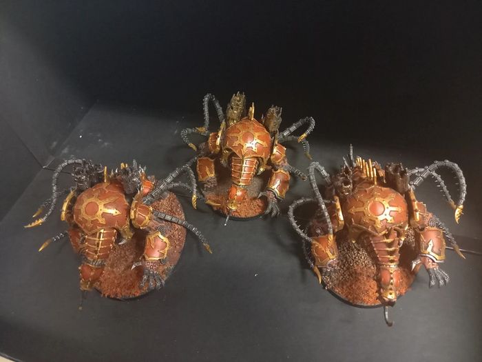 3 ferrocerberus ferrocentaurus chaos space marines well painted warhammer