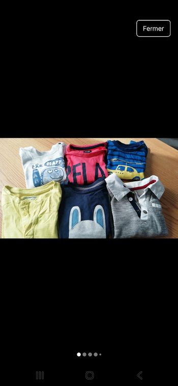 Lot t-shirts manches longues 18 mois