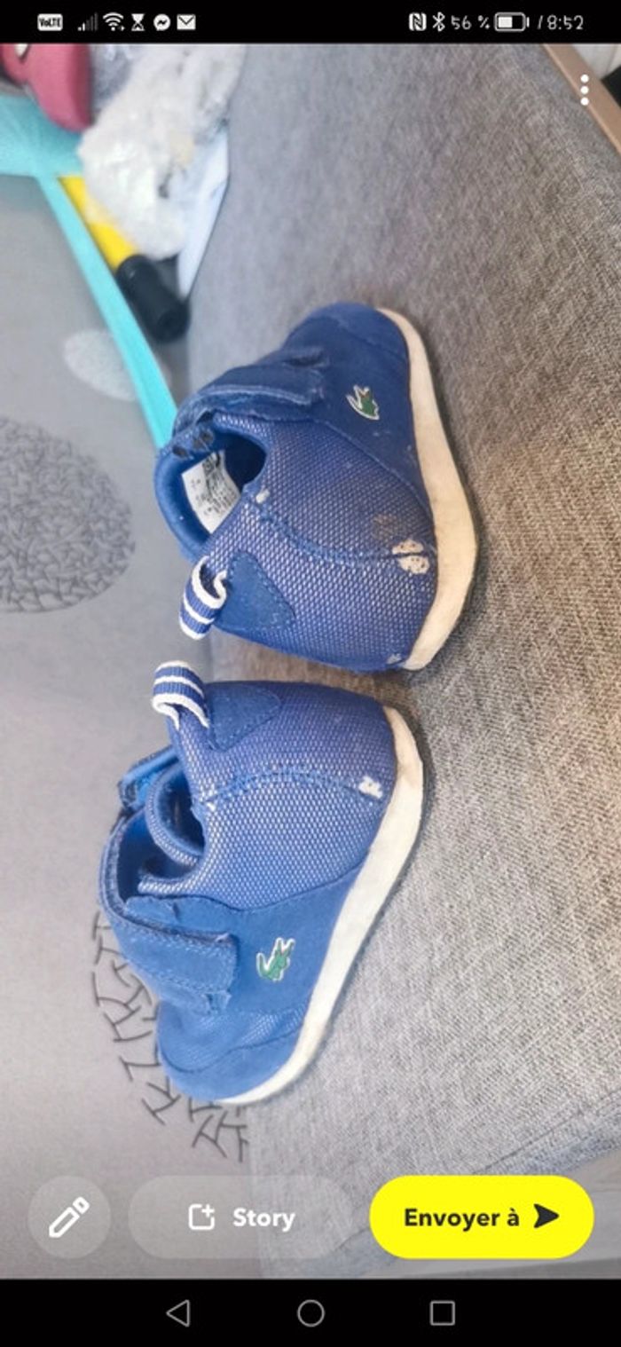 Basket lacoste bleu taille 25 - photo numéro 2
