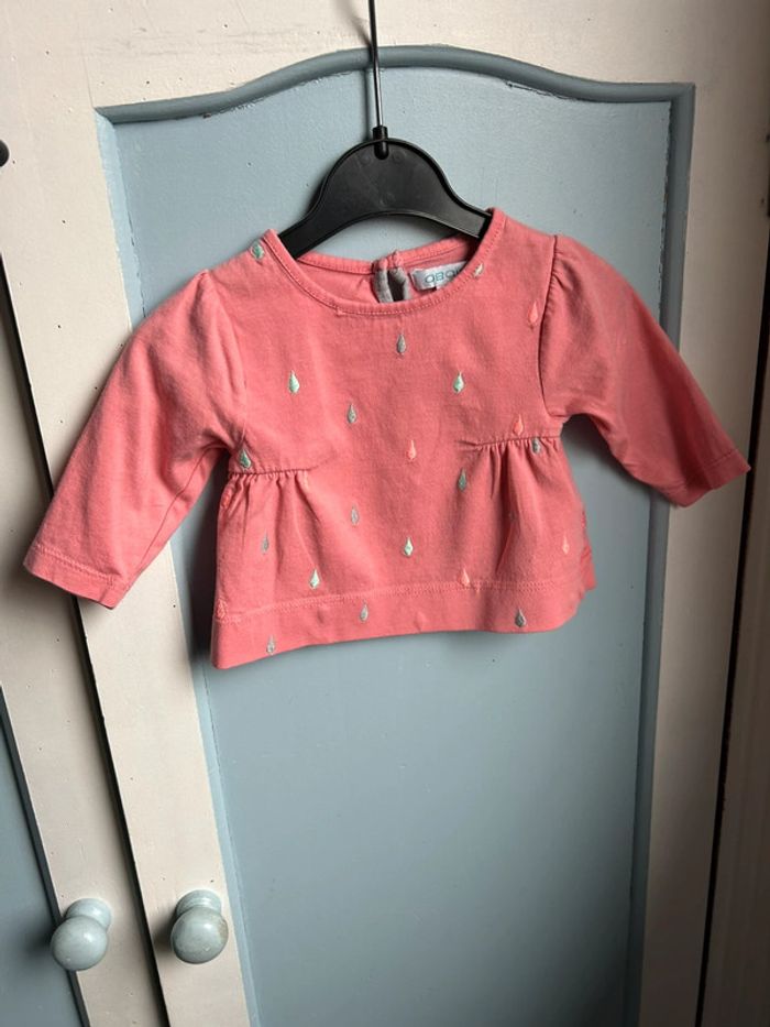 Tunique rose , obaibi, 3 mois