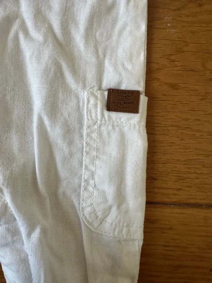 Combinaison bébé blanche Gémo – Taille 3 mois – Boutons bois - photo numéro 3