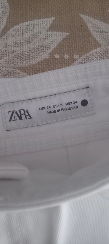 Pantalon zara petit 34 blanc