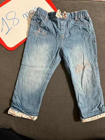 Pantalon léger effet jean 18 mois