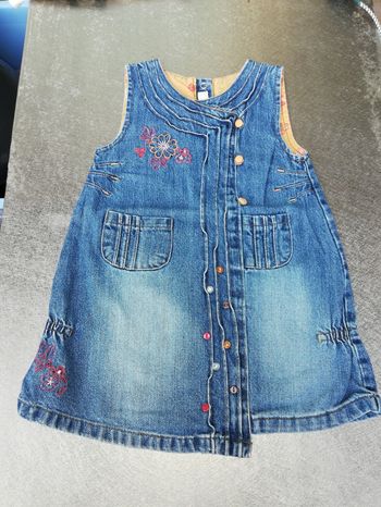 Robe jean bleu 18 mois fille Kimbaloo