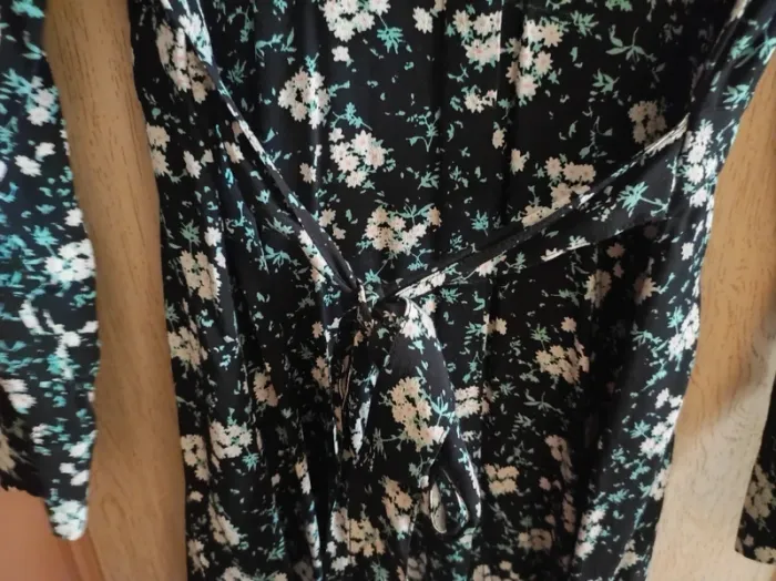 Robe chemise a fleurs manche longue - photo numéro 5
