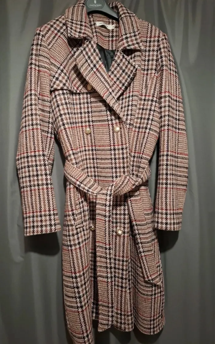 Manteau à carreaux Nafnaf T44 Neuf