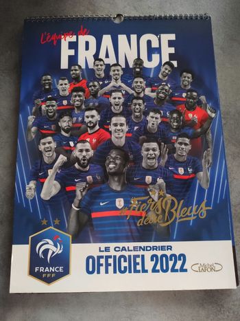 Calendrier officiel de l'équipe de France 2022 neuf