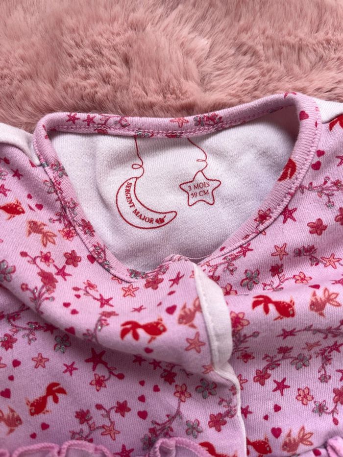 Lot 3 pyjama 1 pièce avec pied bébé fille 3 mois - photo numéro 4