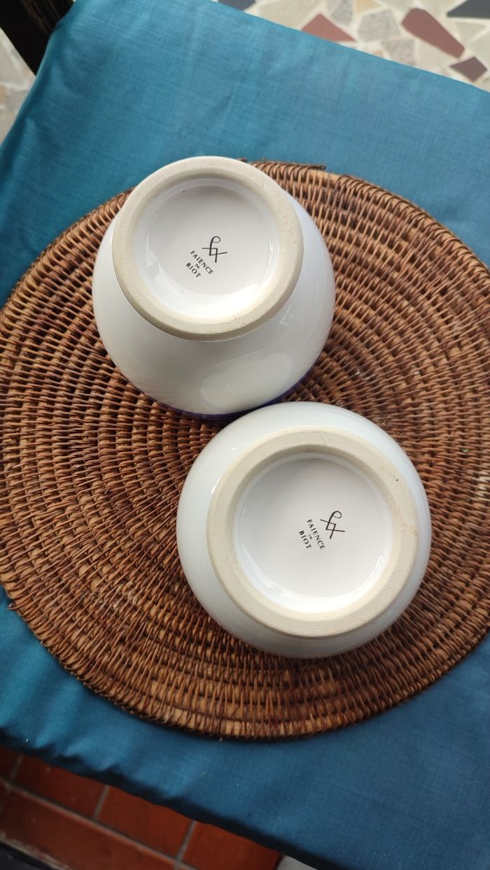 Bol vintage faïence de Biot peint à la main - photo numéro 4