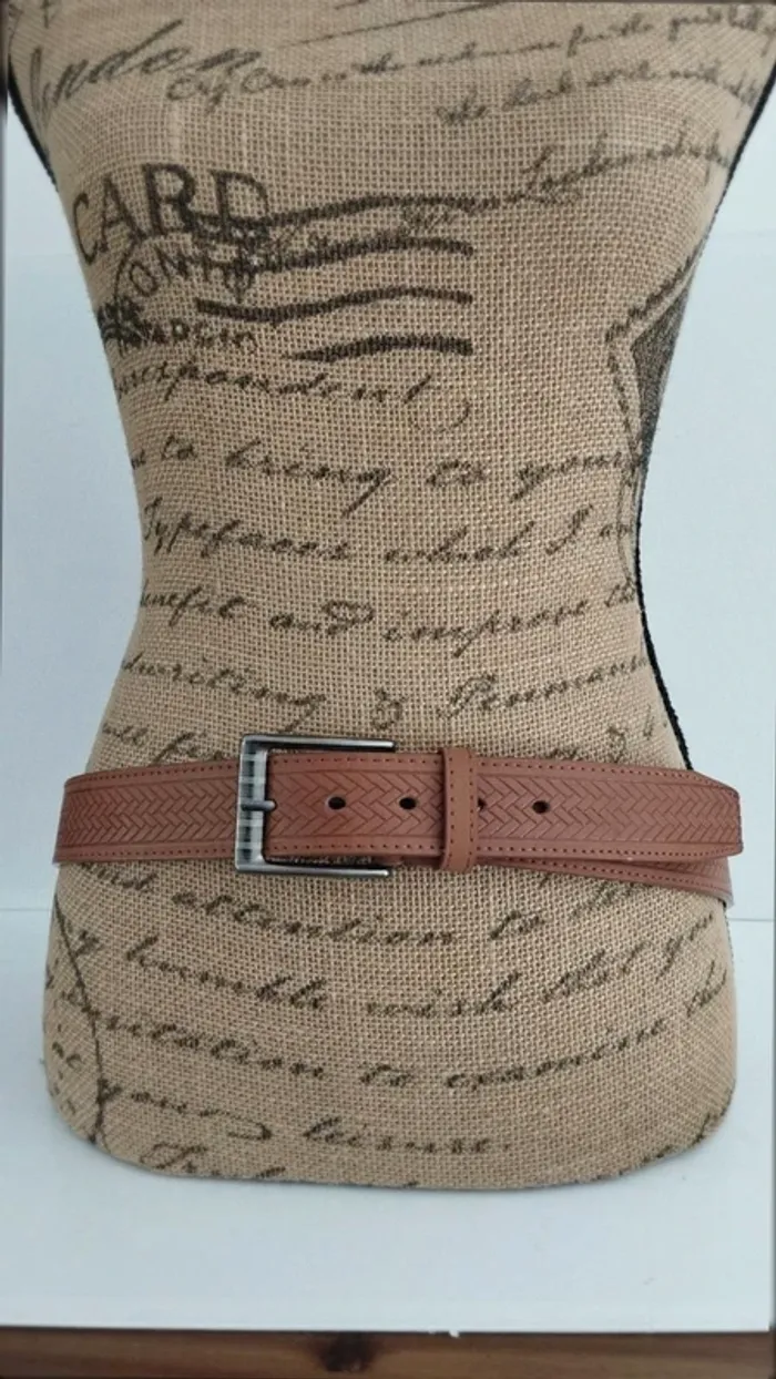Ceinture marron avec motifs 110 cm mixte