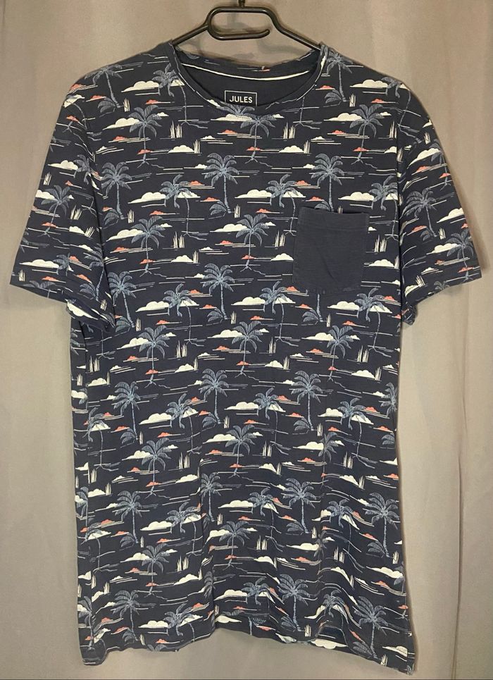 Tee-shirt bleu marine »Jules »motifs cocotiers