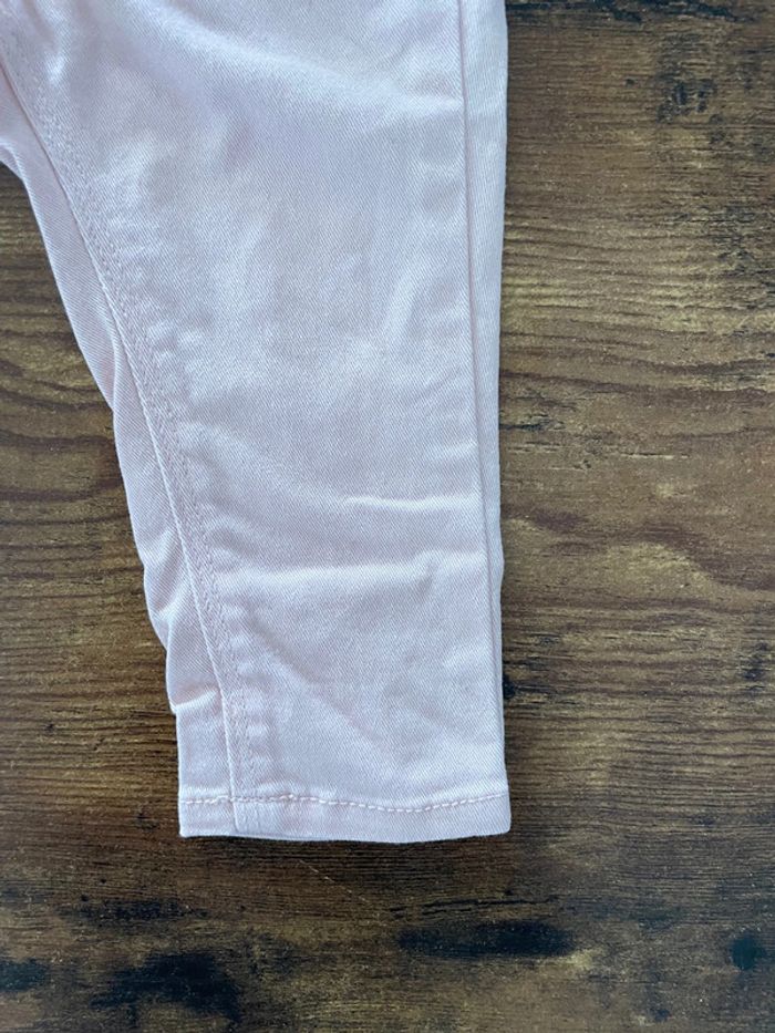 Jean / Jegging slim rose pâle avec ceinture paillettes - photo numéro 2