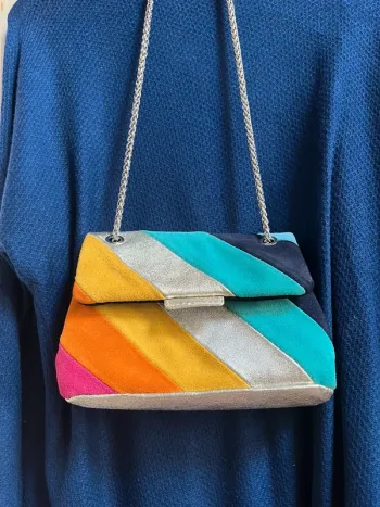 Sac à main Rainbow en cuir 20 × 15 × 3 cm