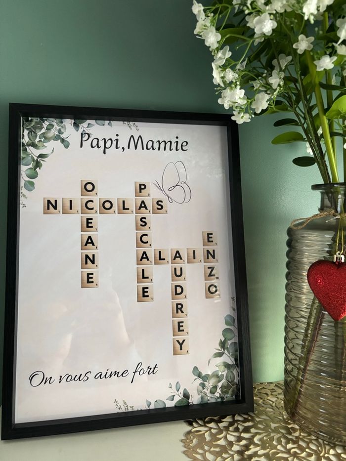 Cadre Scrabble famille personnalisé - photo numéro 2
