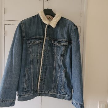 Veste jean sherpa homme levis/psg