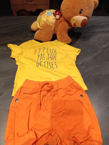 Ensemble short tee shirt TAO 12 mois