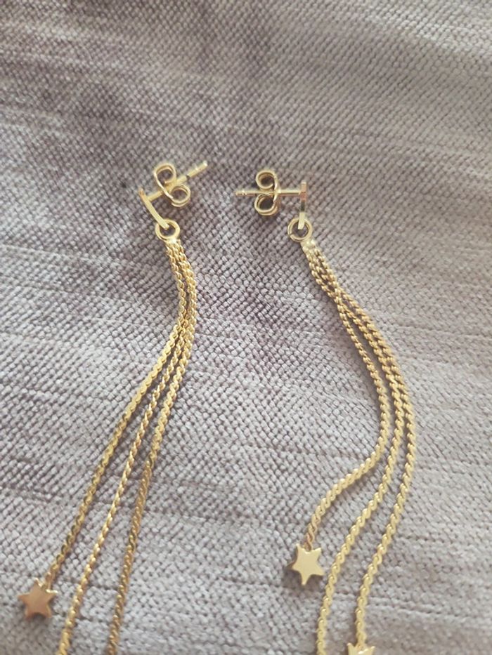 Boucles d'oreilles dorées - photo numéro 4