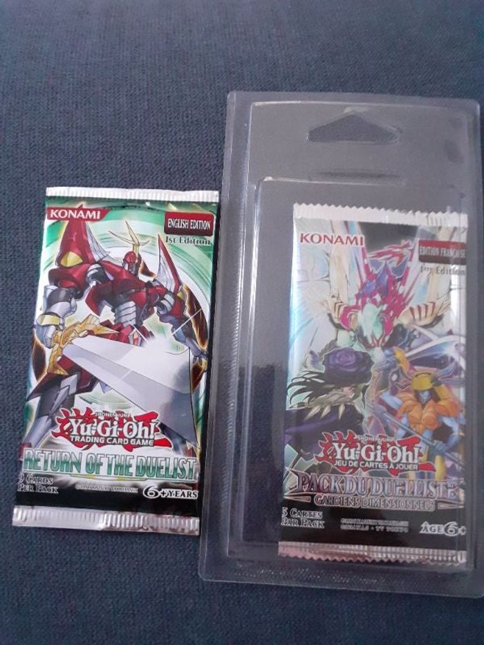 2 booster yu gi oh 1er édition