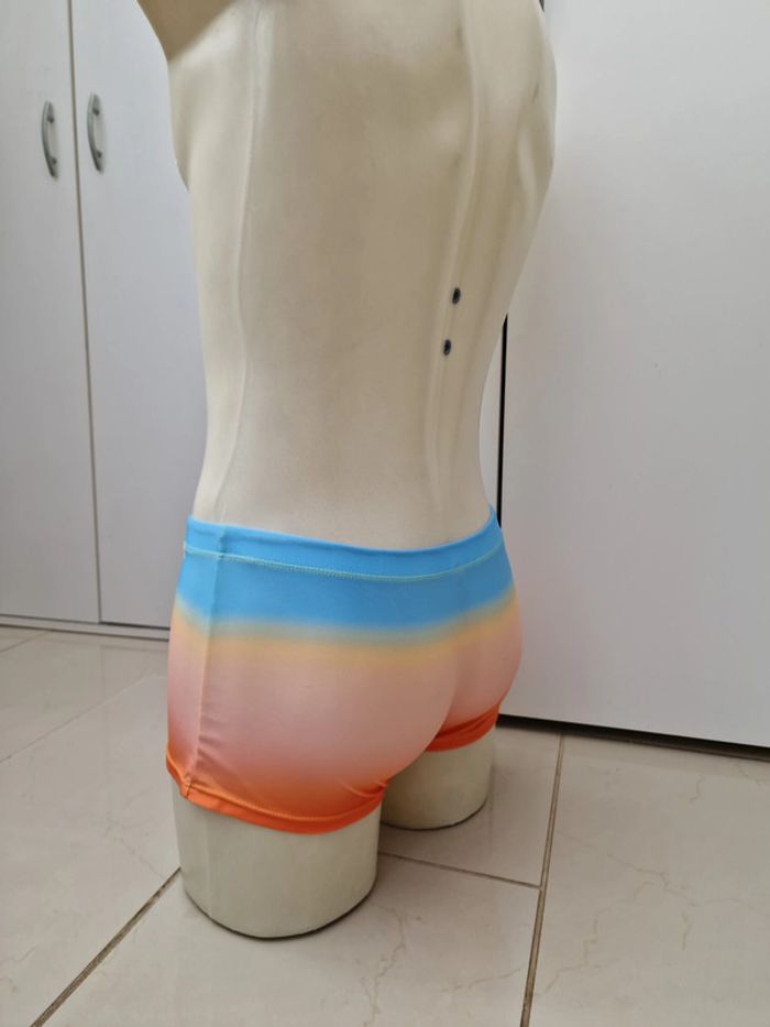 Maillot De Bain Dégradé Bleu Clair Jaune Orange Taille S - photo numéro 5