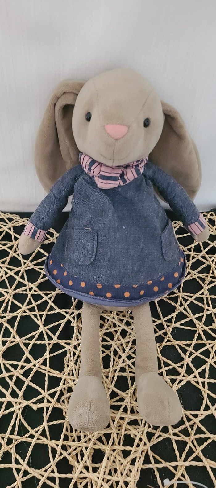 Jellycat RIVERSIDE RAMBLER RABBIT Nouveau jouet en peluche doux BNWT RARE Lapin Marron Gris