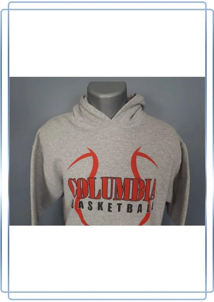Sweat à capuche  / hoodie gildan - taille M - homme gris sérigraphie (325) - photo numéro 3