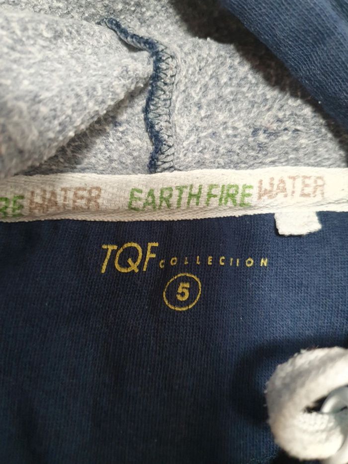 Sweat à capuche marine TQF 5 ans - photo numéro 3