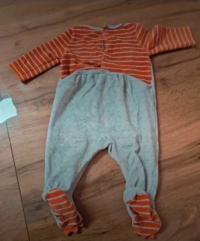 Pyjama velours 3 mois bébé garçon sergent major - photo numéro 2