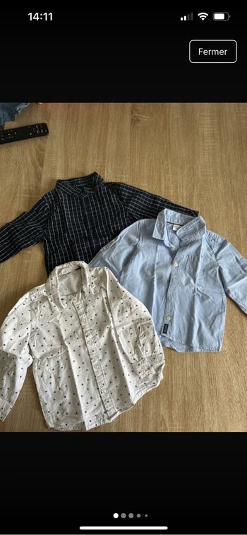 Lot de chemise bébé garçon