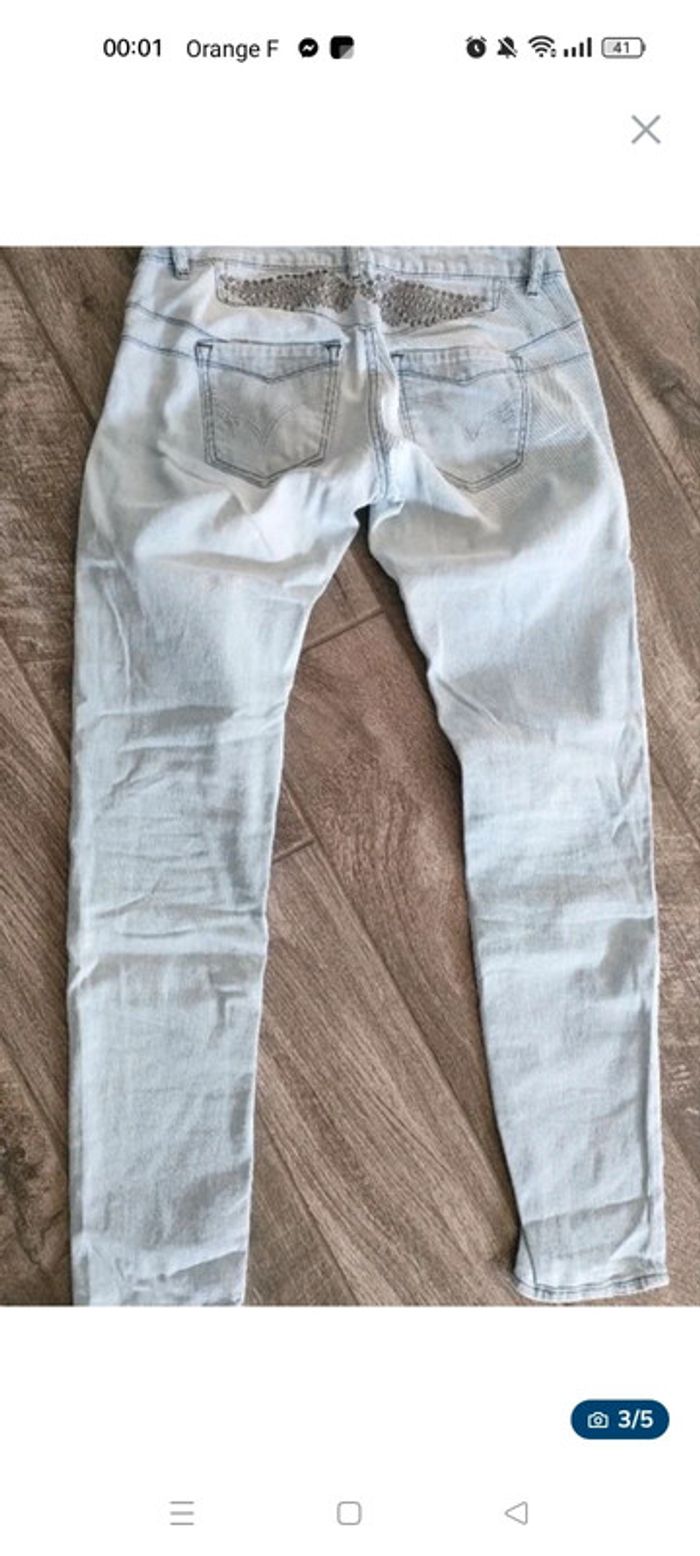 Jean femme kaporal à strass - photo numéro 5