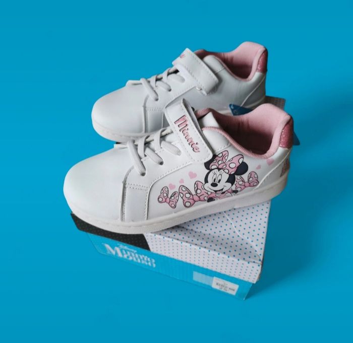 Baskets Minnie blanches roses pâle pointure 31 Neuves