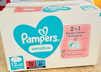 Lingettes sensitive 12paquets, 624lingettes  Neufs 🌸🌺
